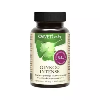 Биологически активная добавка Avet Herbs, Ginkgo Intense 110 мг, 60 капсул Inna Marka