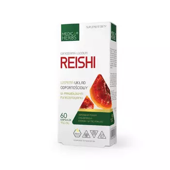 Биологически активная добавка Рейши 10% полисахариды 60 капсул Medica Herbs IMMUNITY