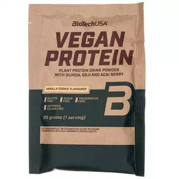 BioTech, USA Vegan Protein, Ванильный пирог, пакетик - 25 г