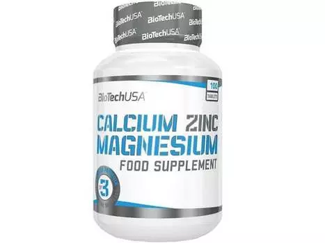 BioTech, Витамины, Ca-Zn-Mg, 100 таб.