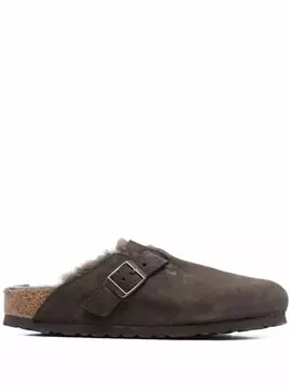 Birkenstock мюли Boston Shearling, зеленый