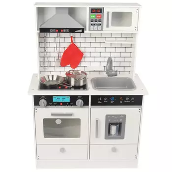 Bittybakers Деревянная Детская Кухня Белый Холодильник Духовка 4iQ Group