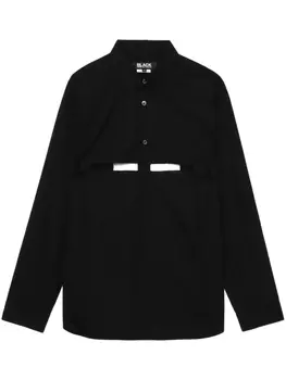Black Comme Des Garons рубашка с вырезами, черный