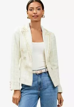 Блейзер DOUBLE BREASTED BOUCLE Lipsy, бежевый