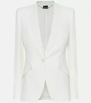 Блейзер из крепа ALEXANDER MCQUEEN, белый