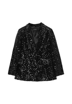 Блейзер MONOPETTO PAILLETTES Calliope, черный