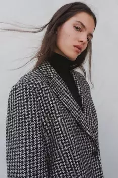Блейзер оверсайз H&M, коричневый