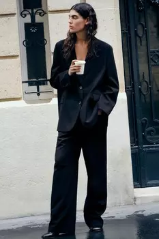 Блейзер оверсайз ZARA, черный