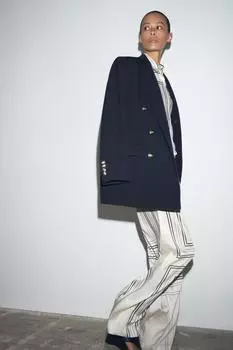 Блейзер оверсайз ZARA, цвет Dark navy