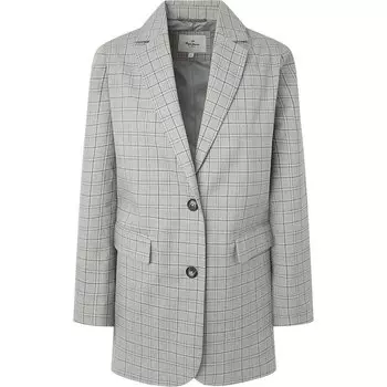 Блейзер Pepe Jeans Romy Check, серый