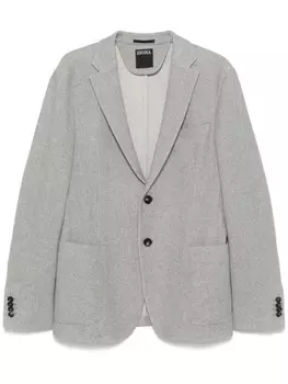Блейзер с эффектом меланжа Zegna, серый