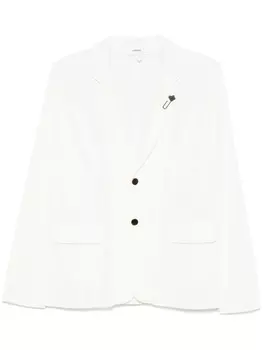 Блейзер с брошью Lardini, белый