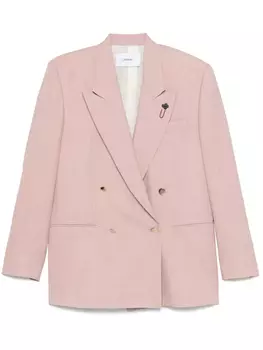 Блейзер с брошью Lardini, розовый