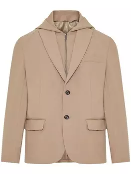 Блейзер с капюшоном Emporio Armani, нейтральный цвет