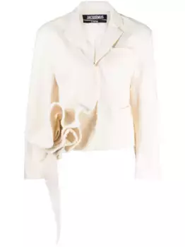 Блейзер с оборками JACQUEMUS, белый