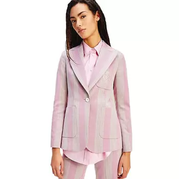 Блейзер Tommy Hilfiger Crest Striped, розовый