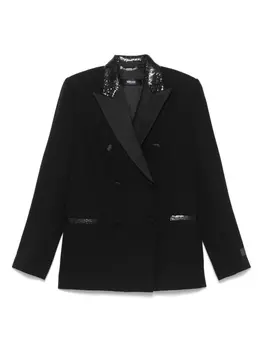 Блейзер, украшенный пайетками Versace, черный