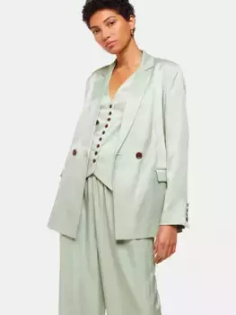Блейзер Whistles Rita Luxe Sateen, цвет sage green