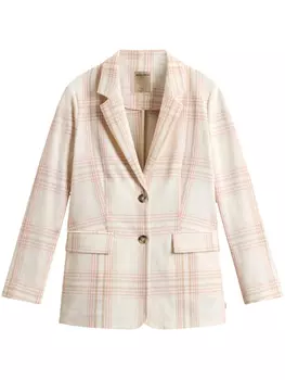 Блейзер Woolrich в клетку, нейтральный