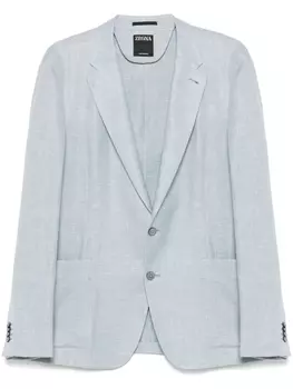 Блейзер Zegna с текстурой slub, синий