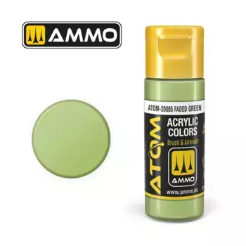 Блеклый зеленый, ATOM Acrylic Paints
