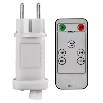 Блок питания EMOS Connect System 30 В стандартный/профессиональный, часть A без соединительного кабеля, адаптер 30 В с дистанционным управлением, IP44 внутри/наружно, таймер на 6 часов, белый, D1ZW02