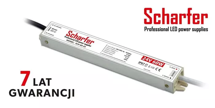 Блок питания герметичный светодиодный 24В 60Вт Scharfer 7Y