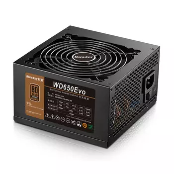 Блок питания Huntkey WD650Evo, 650 Вт, чёрный