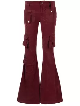 Blumarine бархатные брюки карго, фиолетовый