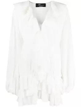 Blumarine блузка с оборками, белый