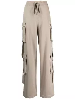 Blumarine брюки карго с кулиской, серый