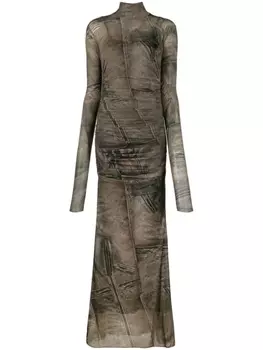 Blumarine длинное платье, зеленый