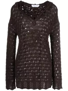 Blumarine джемпер с логотипом, коричневый