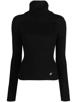Blumarine джемпер в рубчик, черный