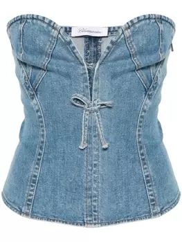 Blumarine джинсовый топ-бюстье, синий