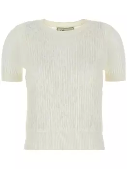 Blumarine футболка в рубчик, белый