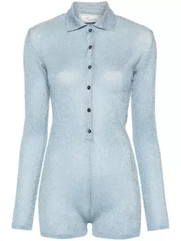Blumarine комбинезон с люрексом, синий