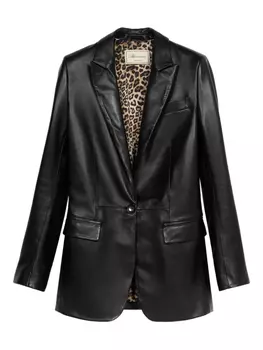 Blumarine кожаный пиджак, черный