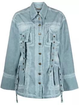 Blumarine куртка с люверсами, синий
