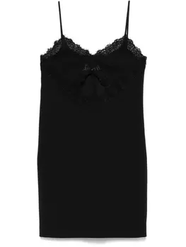 Blumarine платье мини с кружевом, черный