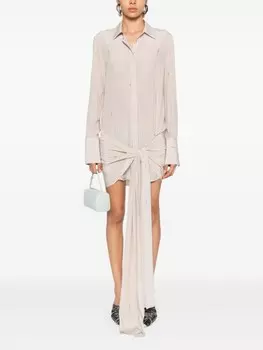 Blumarine платье мини с логотипом, нейтральный цвет