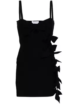 Blumarine платье мини с вырезами и бантами, черный