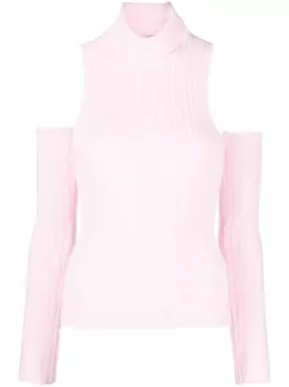 Blumarine топ в рубчик, розовый