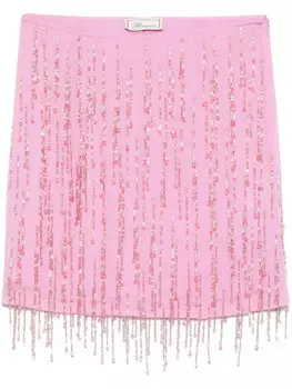 Blumarine юбка мини с бисером, розовый