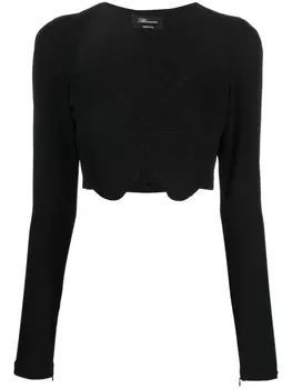 Blumarine укороченный топ, черный