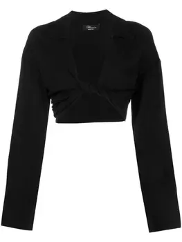 Blumarine укороченный топ с драпировкой, черный