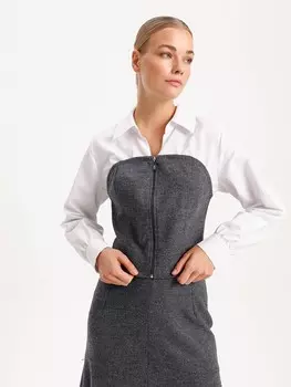 Блуза BGN Bluse, цвет Anthrazit/Wei