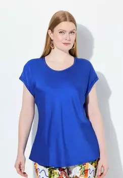 Блуза CAP SLEEVE Ulla Popken, синий