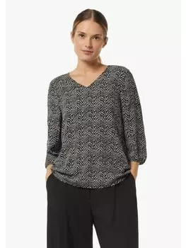 Блуза comma Bluse kurzarm, черный