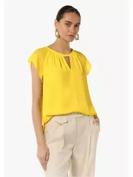 Блуза comma Bluse kurzarm, желтый